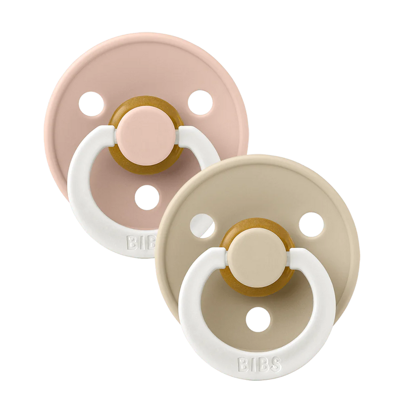 Suces BIBS (x2), COLOUR, Glow in the dark - Vanilla/Blush