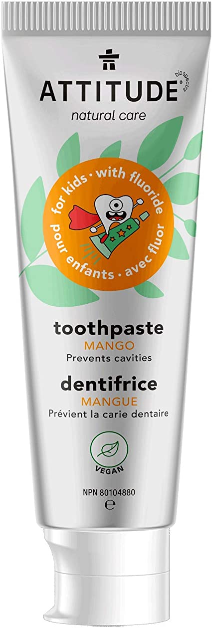 Dentifrice avec fluor 120g, Mangue, Attitude