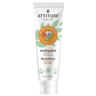 Dentifrice Sans Fluor 120g, Mangue, Attitude