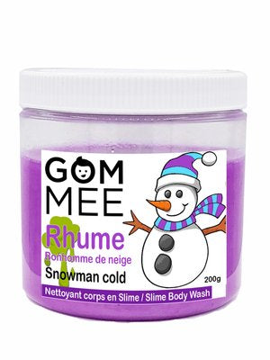 Slime moussante, nettoyant pour le corps, Gom-mee, "Rhume de Bonhomme de Neige"