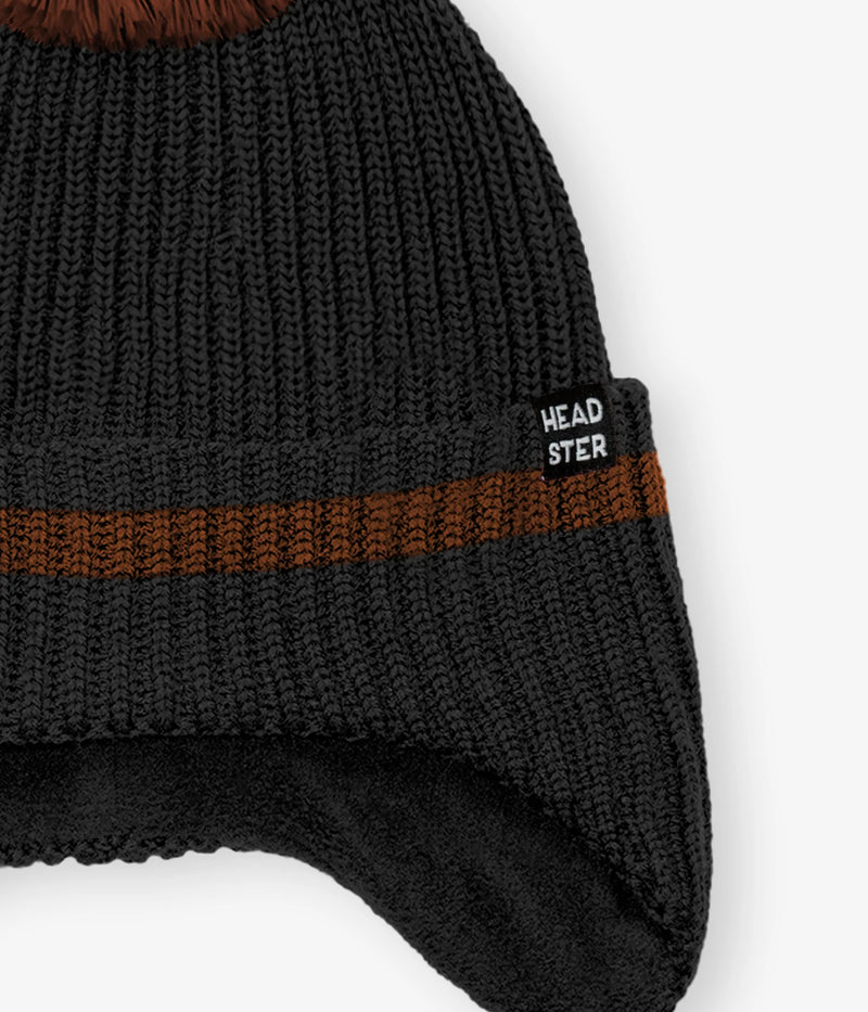 Tuque avec oreilles Attache Ta Tuque, Noir , Headster Kids