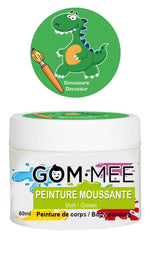 Nettoyant peinture moussante corps, Gom-mee, Dinosaure Vert, 60g