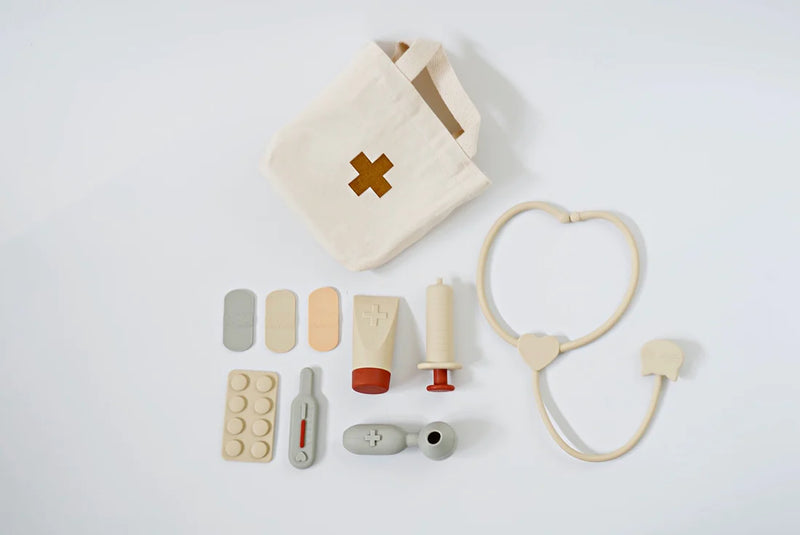 Jouet trousse de médecin en silicone, HAUBE