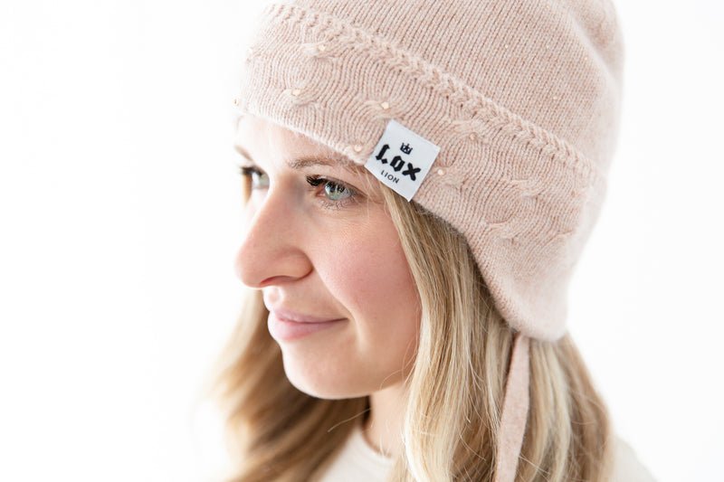 Tuque Agathe sans pompon, Lox lion, Rose