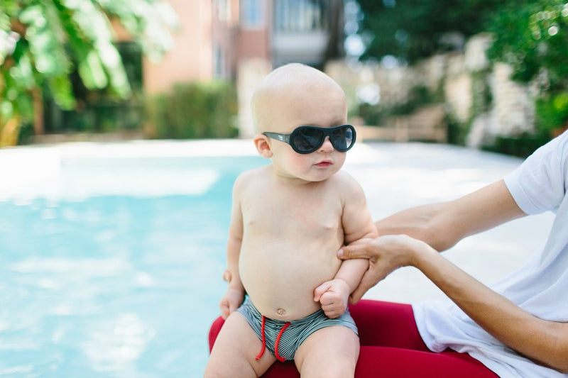 Lunettes de soleil pour enfant, style aviateur, Babiators, Noir