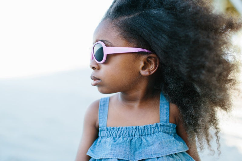 Lunettes de soleil pour enfant, style aviateur, Babiators, Rose