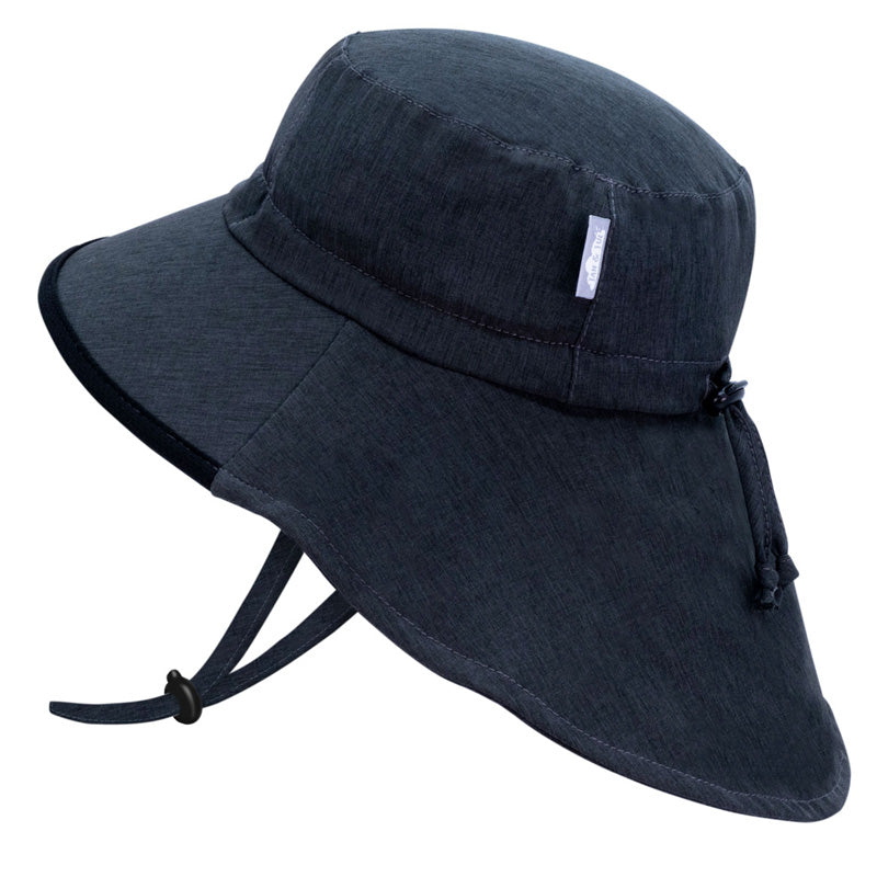 Chapeau soleil ajustable en coton, Jan & Jul, Noir