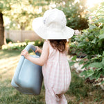 Chapeau soleil ajustable en coton, Jan & Jul, Blanc avec petite fleurs