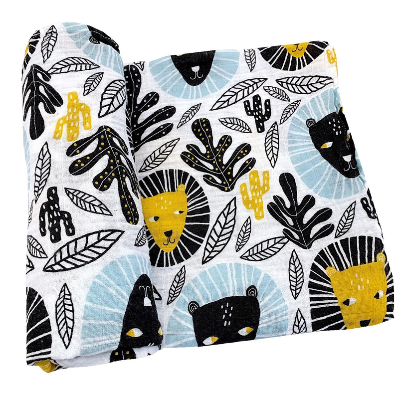 Couverture de mousseline, Face de pet, Lion