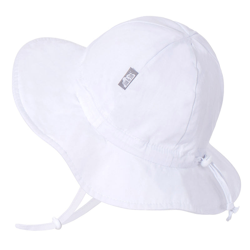 Chapeau soleil ajustable en coton, Jan & Jul, Blanc