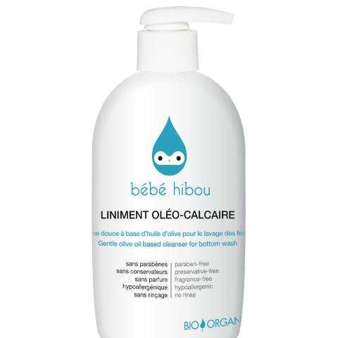 Produit nettoyant bio pour change bébé, Bébé hibou, Liniment Oléo-Calcaire 473 ml 