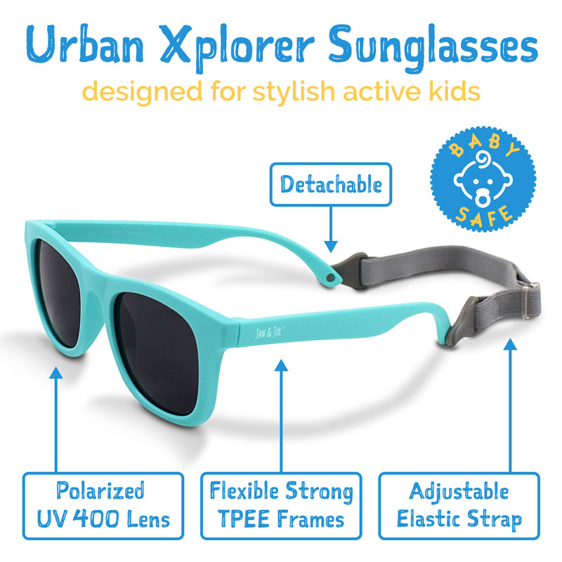 Lunettes de soleil pour bébé/enfant, Jan & Jul, Urban Explorer, Marine