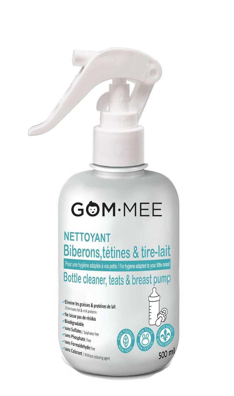 Nettoyant à biberons, tétines, tire lait biodégradable, Gom-mee