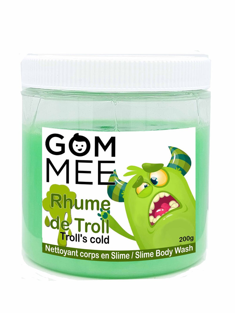 Slime moussante, nettoyant pour le corps, Gom-mee, "Rhume de Troll"