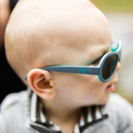 Lunettes de soleil pour enfant, style aviateur, Babiators, gris/turquoise