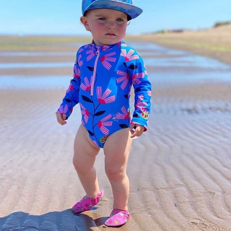 Protège-pieds chaussons bébé et enfants sable chaud baignade, Slipstop, Crème glacée